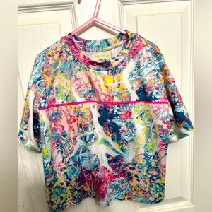 Tek gear girls size large 10/12 multicolored athletic short